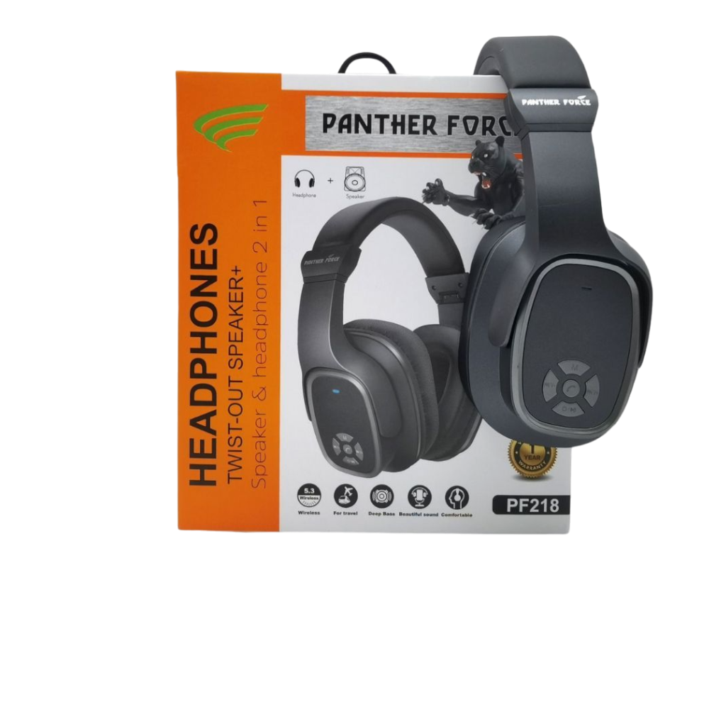 Panther Force Square 2-in-1 Headphones - Wired & Wireless, High-Quality Sound, Long Battery Life, Comfortable & Stylish Design, Built-In Mic || PF218 Panther Force Square 2-in-1 Headphones - Wired & Wireless, High-Quality Sound, Long Battery Life, Comfortable & Stylish Design, Built-In Mic || PF218